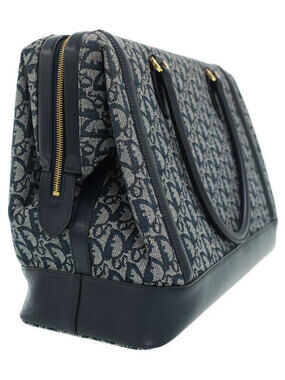 Dior Christian Trotter Boston Embroidered Black  Bag Black